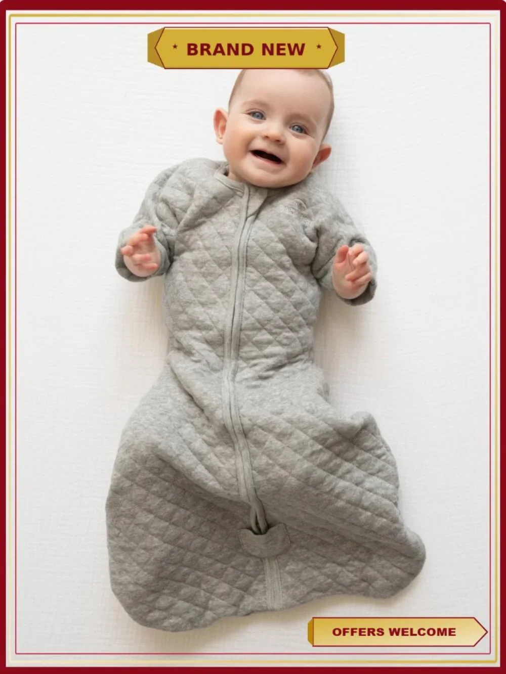 HALO Easy Transition SleepSack Wearable Blanket TOG 1.5 Cotton Baby 3-6 Months